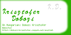 krisztofer dobozi business card